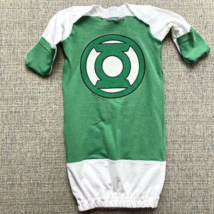 Green Lantern Baby DC Comics Superhero Handmade newborn gown infant sleep sack